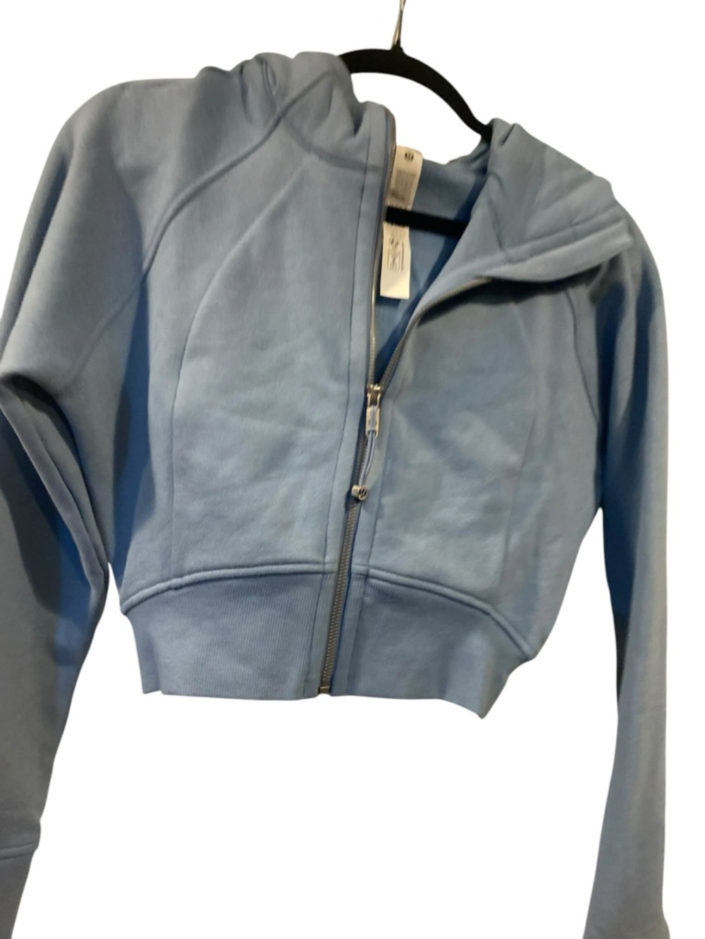 NWT Lululemon scuba full zip cropped scuba BLUE WILLOW Size 4 - Picture 3 of 4